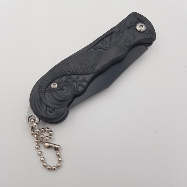 Cutit briceag varf ascutit, 16 cm, 60 g, negru