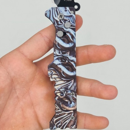 Cutit briceag deschidere a lamei pe buton automata si deschizator de sticle 21.5 cm