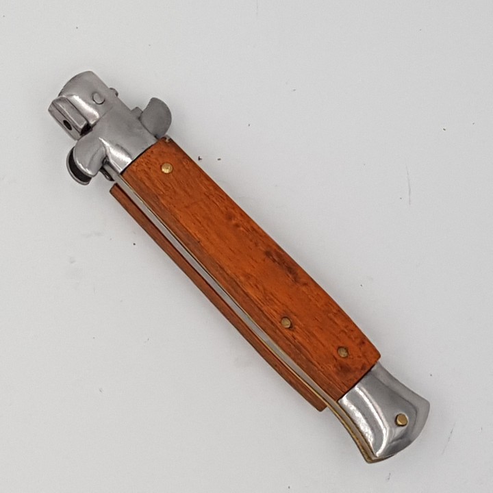 Cutit stilet, deschidere automata buton, pentru camping si vanatoare, 30 cm