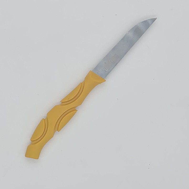 Cutit briceag ascutit, maner ergonomic, galben, 15cm
