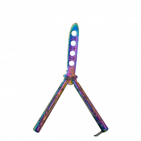 Cutit fluture Butterfly, Balisong  21.50 cm, fade, fara tais, de antrenament, model oval