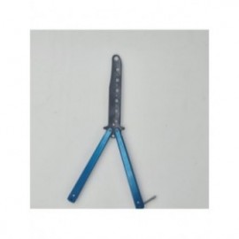 Cutit fluture Butterfly, Balisong fara tais, 20 cm, navy, model simplu 2