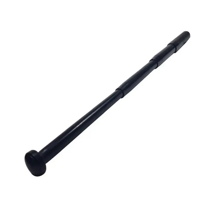 Baston telescopic din otel, 77 cm, 4 sectiuni, negru,  husa