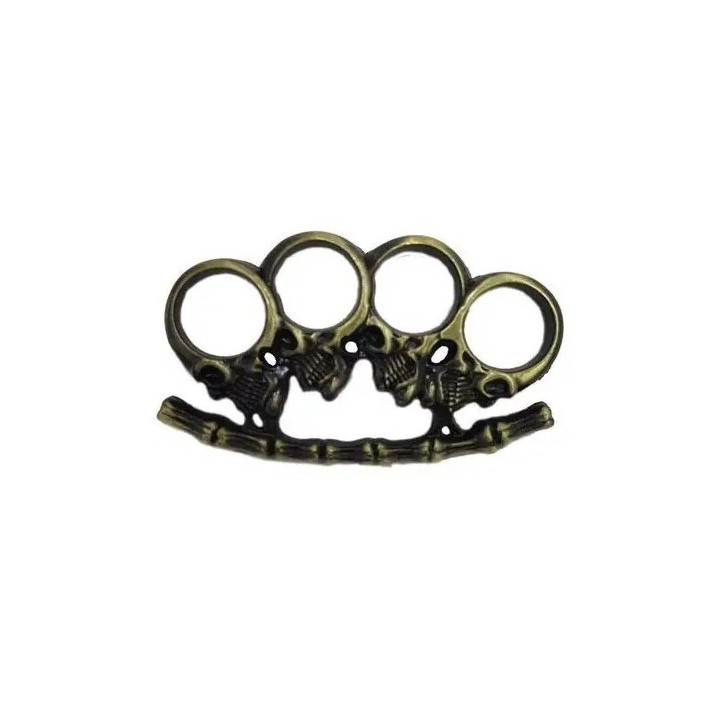 Pumnal tip box, rozeta autoaparare, cap de mort, 1 cm grosime, verde