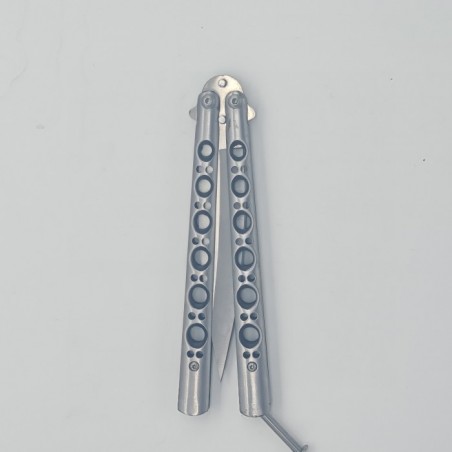 Cutit Fluture Butterfly, Balisong, Model Gauri Fantoma, Culoare Gri, 24 cm
