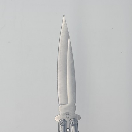 Cutit Fluture Butterfly, Balisong, Model Gauri Fantoma, Culoare Gri, 24 cm
