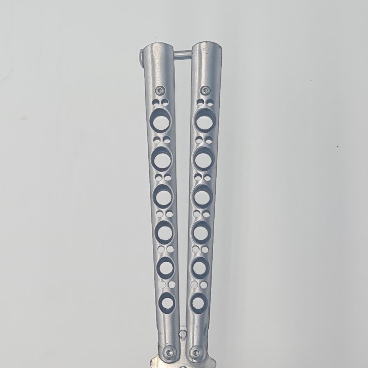 Cutit Fluture Butterfly, Balisong, Model Gauri Fantoma, Culoare Gri, 24 cm