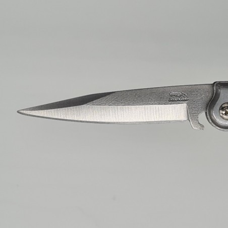 Briceag , negru, model 5 gauri, tais dublu, 16 cm , automat, M2