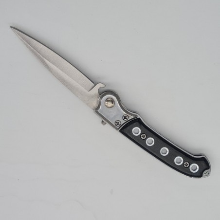 Briceag , negru, model 5 gauri, tais dublu, 25 cm , automat, M2