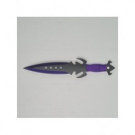 Set 3 cutite ninja de aruncat in copaci,18 cm, mov si negru, model abyss 2