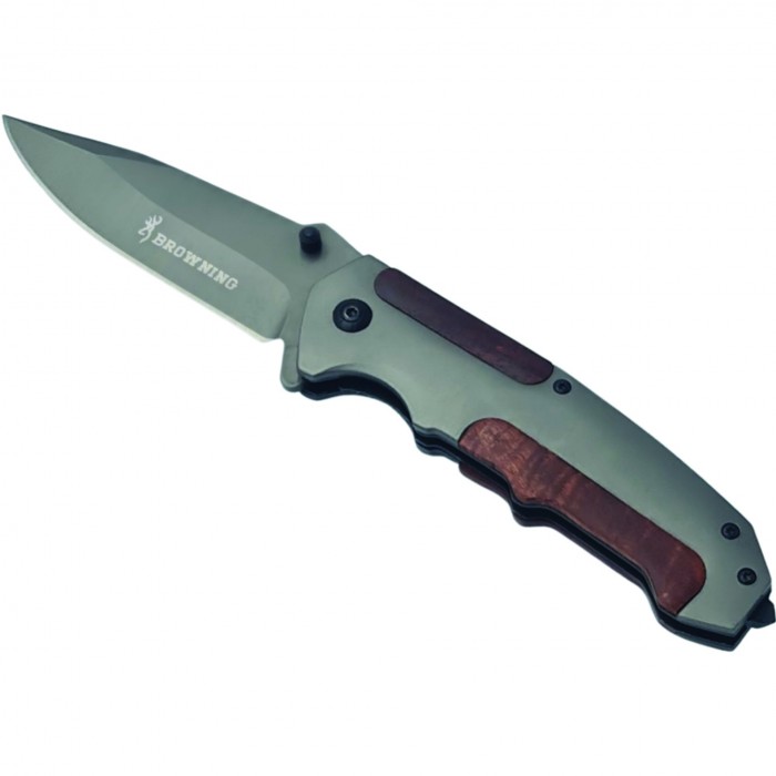 Cutit briceag deschidere a lamei pe buton, lama otel, Browning,  M2, 23 cm