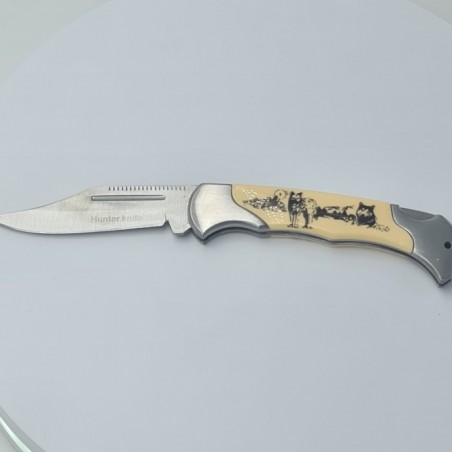 Briceag model unic, animal, lup, 18,5 x 2 cm