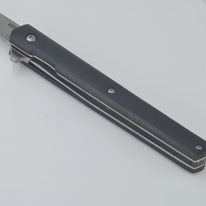 Briceag model slim, patrat, M390, 21 x 2 cm, negru