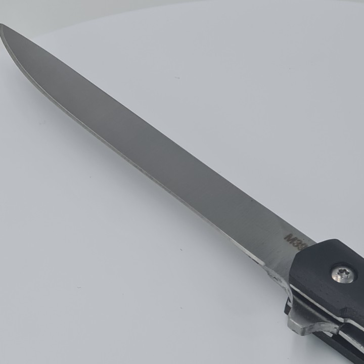 Briceag model slim, patrat, M390, 21 x 2 cm, negru