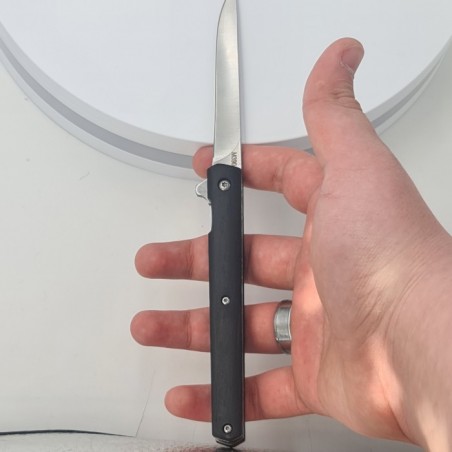 Briceag model slim, patrat, M390, 21 x 2 cm, negru
