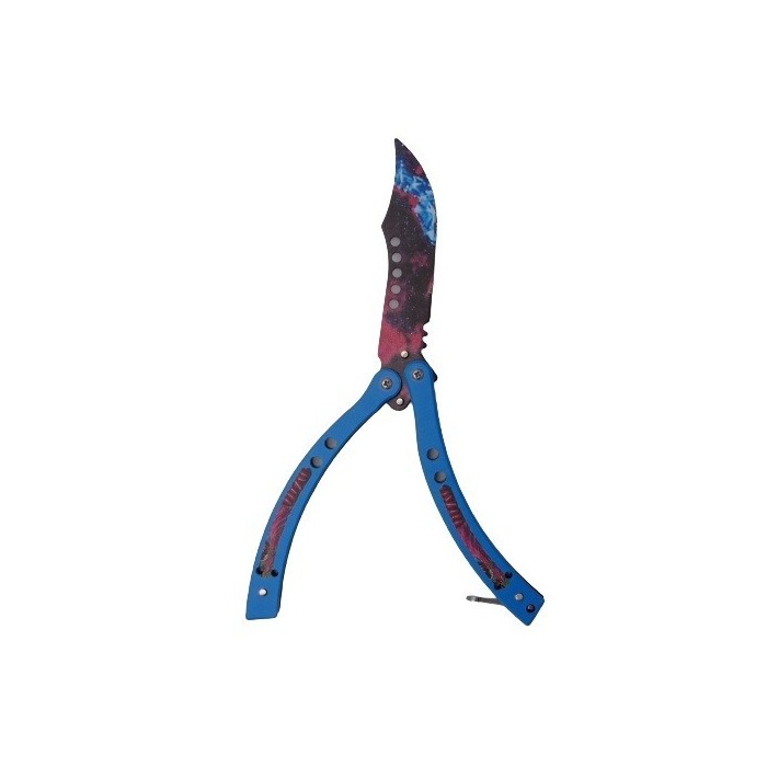 Cutit fluture, Butterfly,  fara tais, model galaxie, curbat, 26 cm