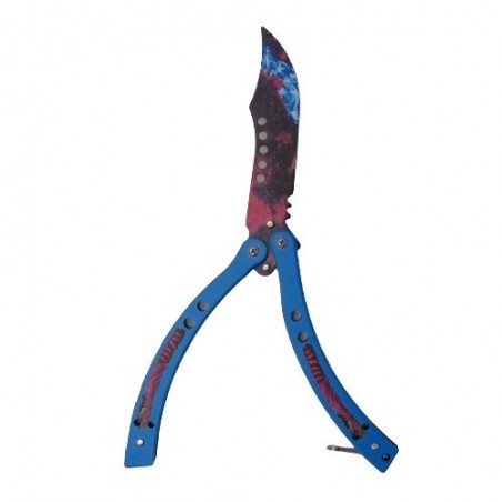 Cutit fluture, Butterfly,  fara tais, model galaxie, curbat, 26 cm