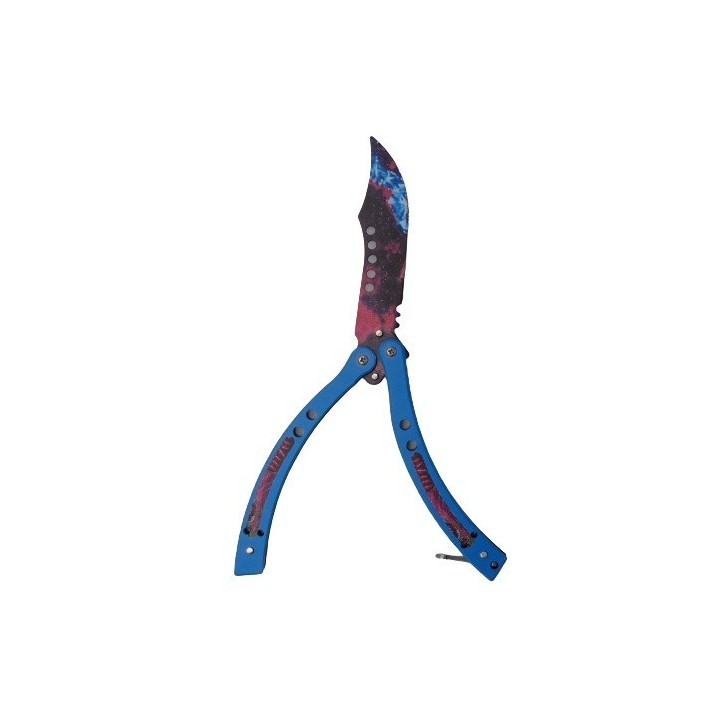 Cutit fluture, Butterfly,  fara tais, model galaxie, curbat, 26 cm
