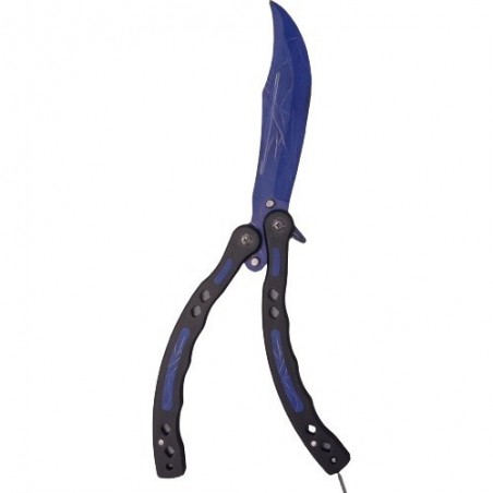 Cutit fluture, Butterfly,  fara tais, model fulger, curbat, 26 cm