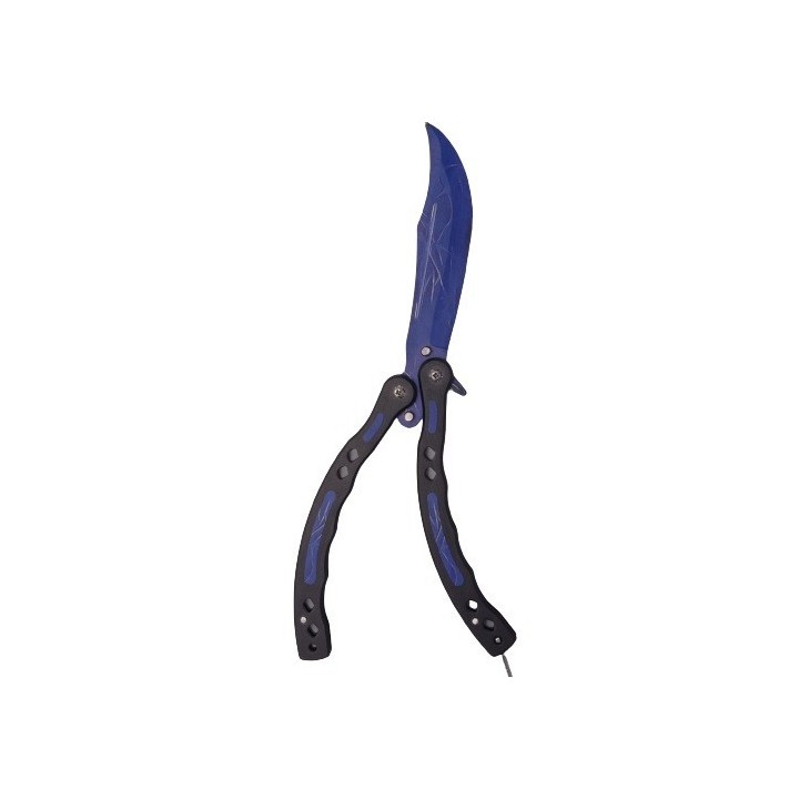 Cutit fluture, Butterfly,  fara tais, model fulger, curbat, 26 cm