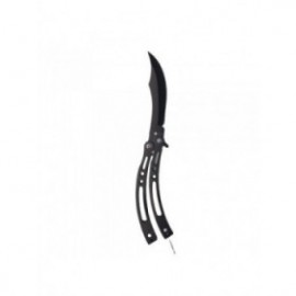 Cutit fluture, Butterfly, model dinamic, negru, curbat, 26 cm