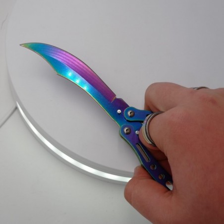 Cutit fluture, Butterfly, model dinamic, curbat, fade, 23 cm