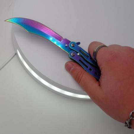 Cutit fluture, Butterfly, model dinamic, curbat, fade, 23 cm