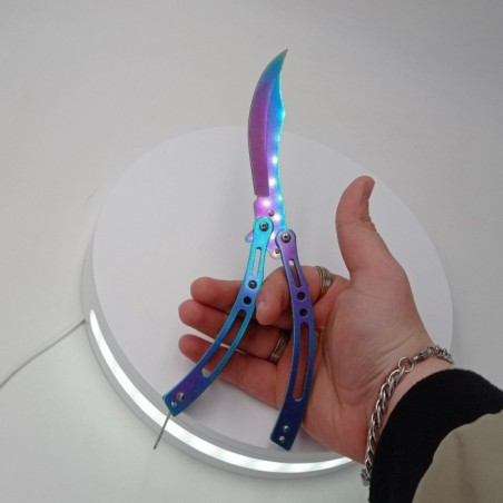 Cutit fluture, Butterfly, model dinamic, curbat, fade, 23 cm