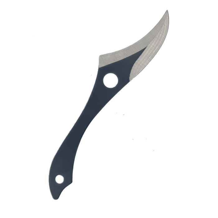 Cutit Ninja de Aruncat in Copaci, Curbat, 18cm, Negru