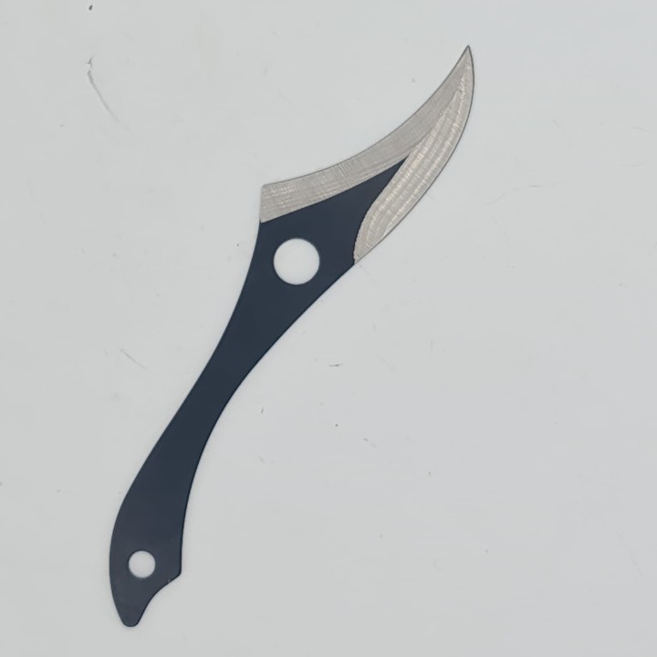 Cutit Ninja de Aruncat in Copaci, Curbat, 18cm, Negru