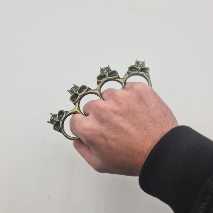 Pumnal Tip Box, Autoaparare, Craniu in Flacari