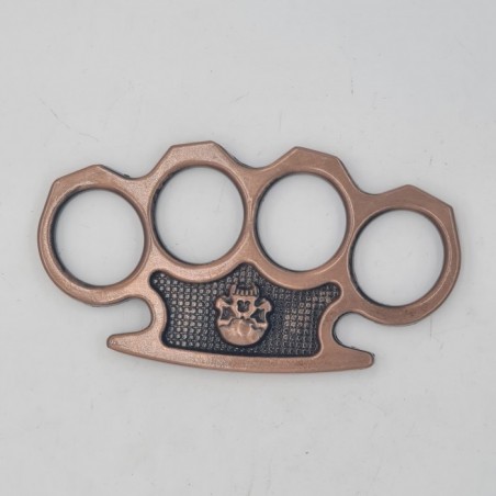 Pumnal Tip Box, Autoaparare, Maner Cap de Mort, Bronz