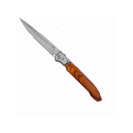 Cutit Automat, Lama Stilet, 31 cm, Argintiu, Maner Lemn