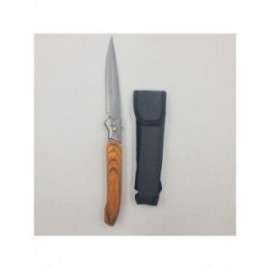 Cutit Automat, Lama Stilet, 31 cm, Argintiu, Maner Lemn 2