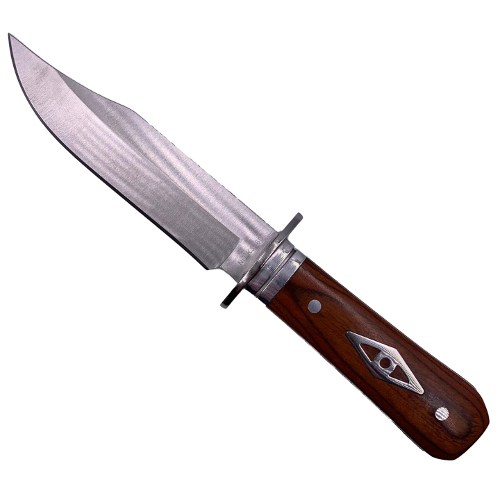 Cutit Vanatoare, Lama Fixa, Maner Lemn, Model Romb, Husa Protectie, 20 cm