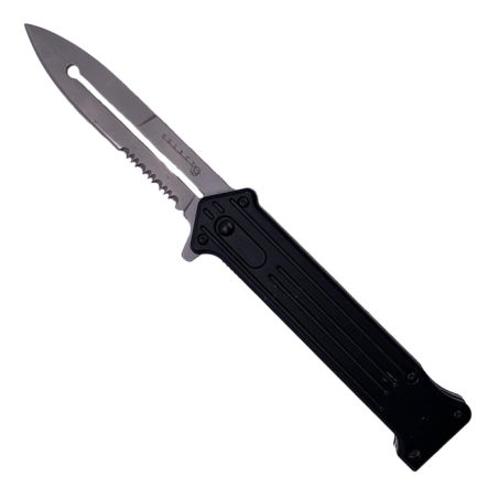 Briceag Tactic, Stealth, Deschidere Automata Rapida, Lama Zimtata, 20 cm, Gri Mat