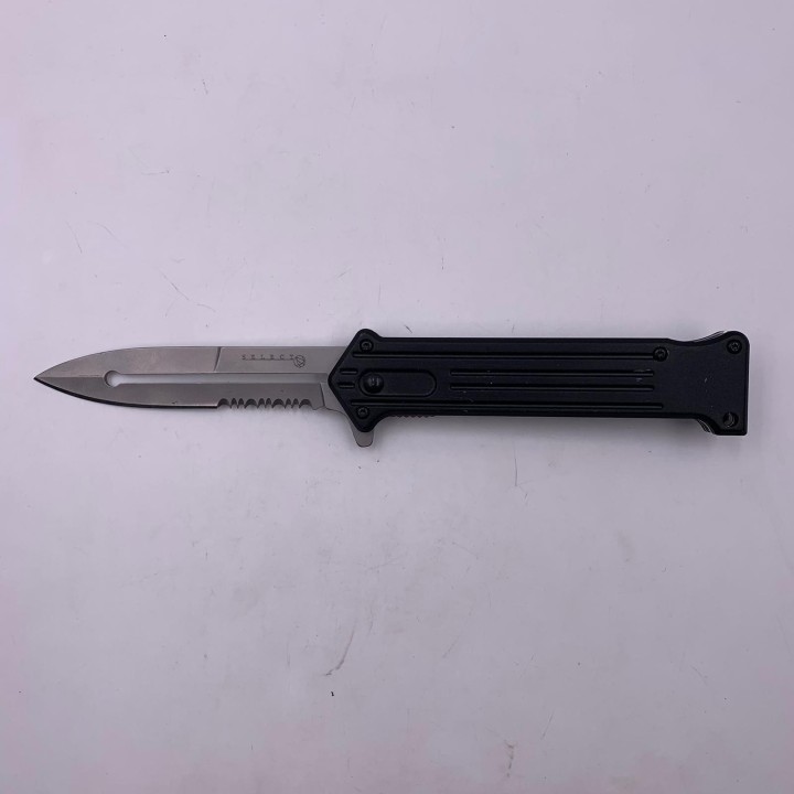 Briceag Tactic, Stealth, Deschidere Automata Rapida, Lama Zimtata, 20 cm, Gri Mat