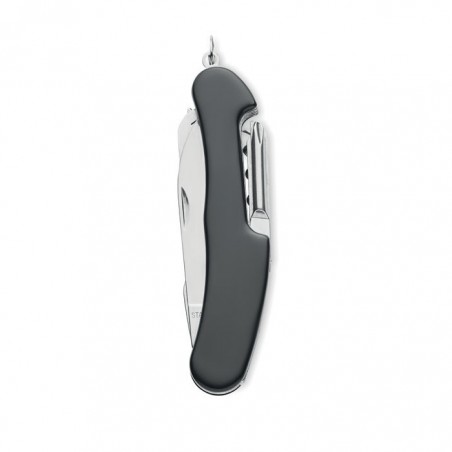 Briceag Multifunctional Negru Personalizat cu Textul Tau,11 Functii, Otel Inoxidabil, 10.5X2X1 cm