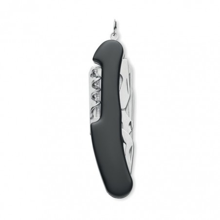 Briceag Multifunctional Negru Personalizat cu Textul Tau,11 Functii, Otel Inoxidabil, 10.5X2X1 cm