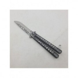 Cutit Fluture, Model Cap de Mort, Cu Tais, Negru 2