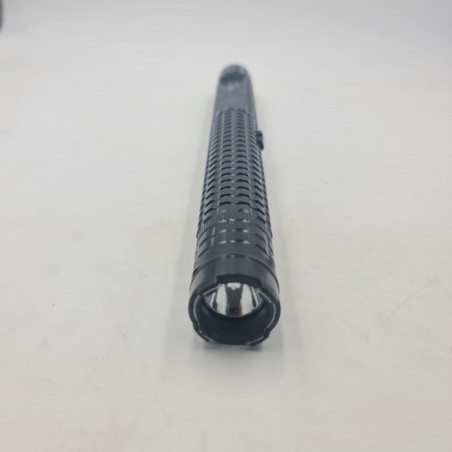 Lanterna cu Electrosoc X8, Acumulator, Lumina Puternica Led, Aluminiu, Negru, 35 cm