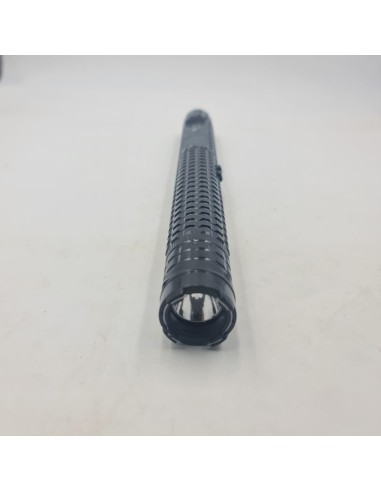 Lanterna cu Electrosoc X8, Acumulator, Lumina Puternica Led, Aluminiu, Negru, 35 cm