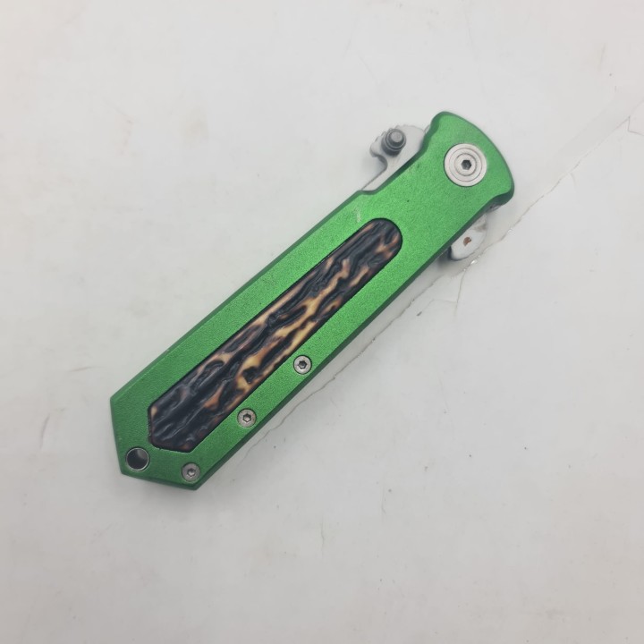 Briceag cu Agatatoare, Deschidere Manuala, Model Scoarta de Copac, Verde, 20 cm