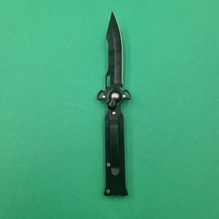 Briceag Deschidere a Lamei pe Buton, Model Romburi, Sistem Prindere Curea, Argintiu, 20 cm