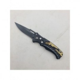 Briceag Deschidere a Lamei pe Buton, Model Scorpion, Sistem Prindere Curea, 16 cm, Negru 2