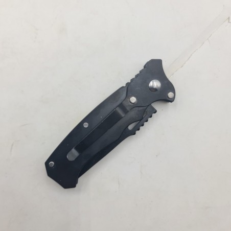 Briceag Deschidere a Lamei pe Buton, Model Scorpion, Sistem Prindere Curea, 16 cm, Negru