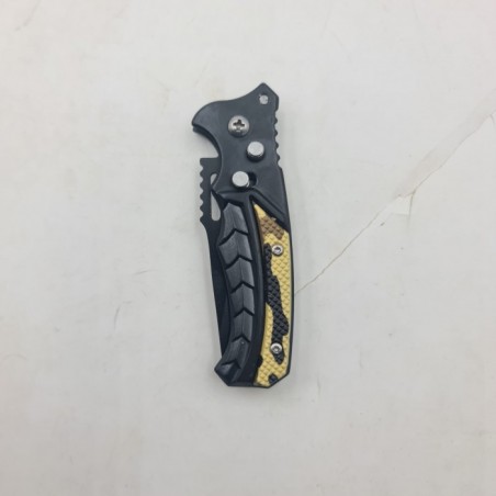 Briceag Deschidere a Lamei pe Buton, Model Scorpion, Sistem Prindere Curea, 16 cm, Negru