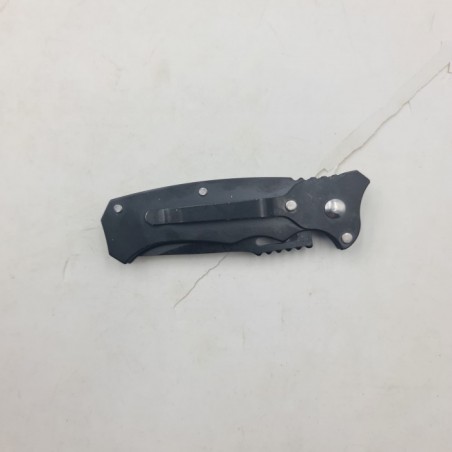 Briceag Deschidere a Lamei pe Buton, Model Scorpion, Sistem Prindere Curea, 16 cm, Negru