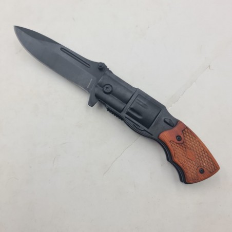 Briceag Pistol, Deschidere Manuala, Sistem Prindere Curea, Negru, 20 cm