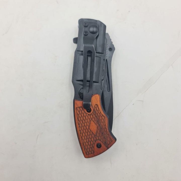 Briceag Pistol, Deschidere Manuala, Sistem Prindere Curea, Negru, 20 cm